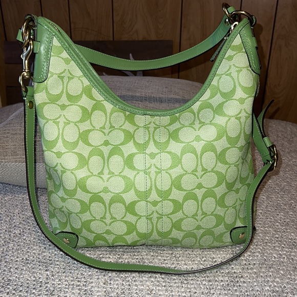 Heritage Green & White Coach bag - Picture 2 of 9